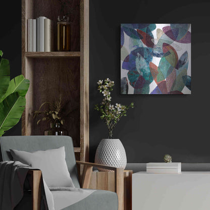 Luxe Metal Art 'Hojas Petreas III' by Daniela Fedele, Metal Wall Art,24x24