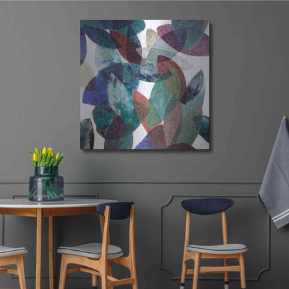 Luxe Metal Art 'Hojas Petreas III' by Daniela Fedele, Metal Wall Art,36x36