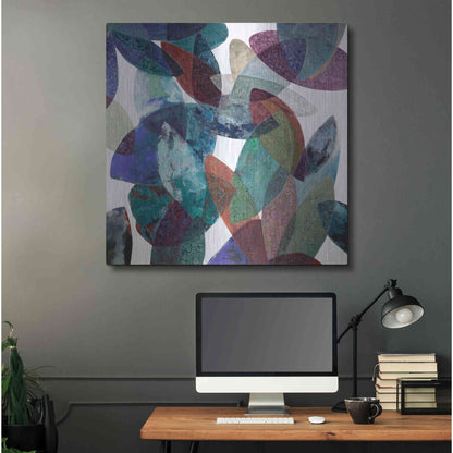 Luxe Metal Art 'Hojas Petreas III' by Daniela Fedele, Metal Wall Art,36x36
