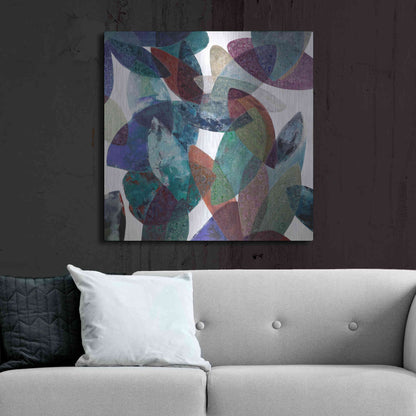 Luxe Metal Art 'Hojas Petreas III' by Daniela Fedele, Metal Wall Art,36x36