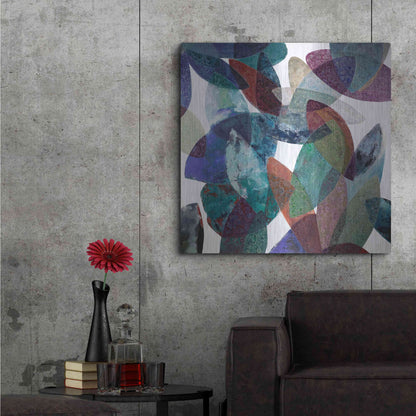 Luxe Metal Art 'Hojas Petreas III' by Daniela Fedele, Metal Wall Art,36x36