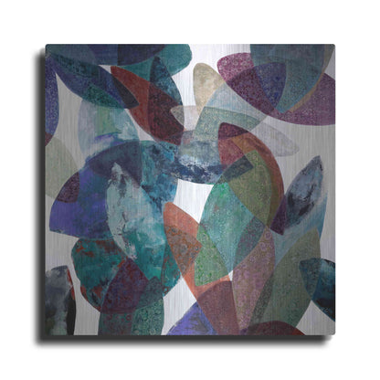 Luxe Metal Art 'Hojas Petreas III' by Daniela Fedele, Metal Wall Art