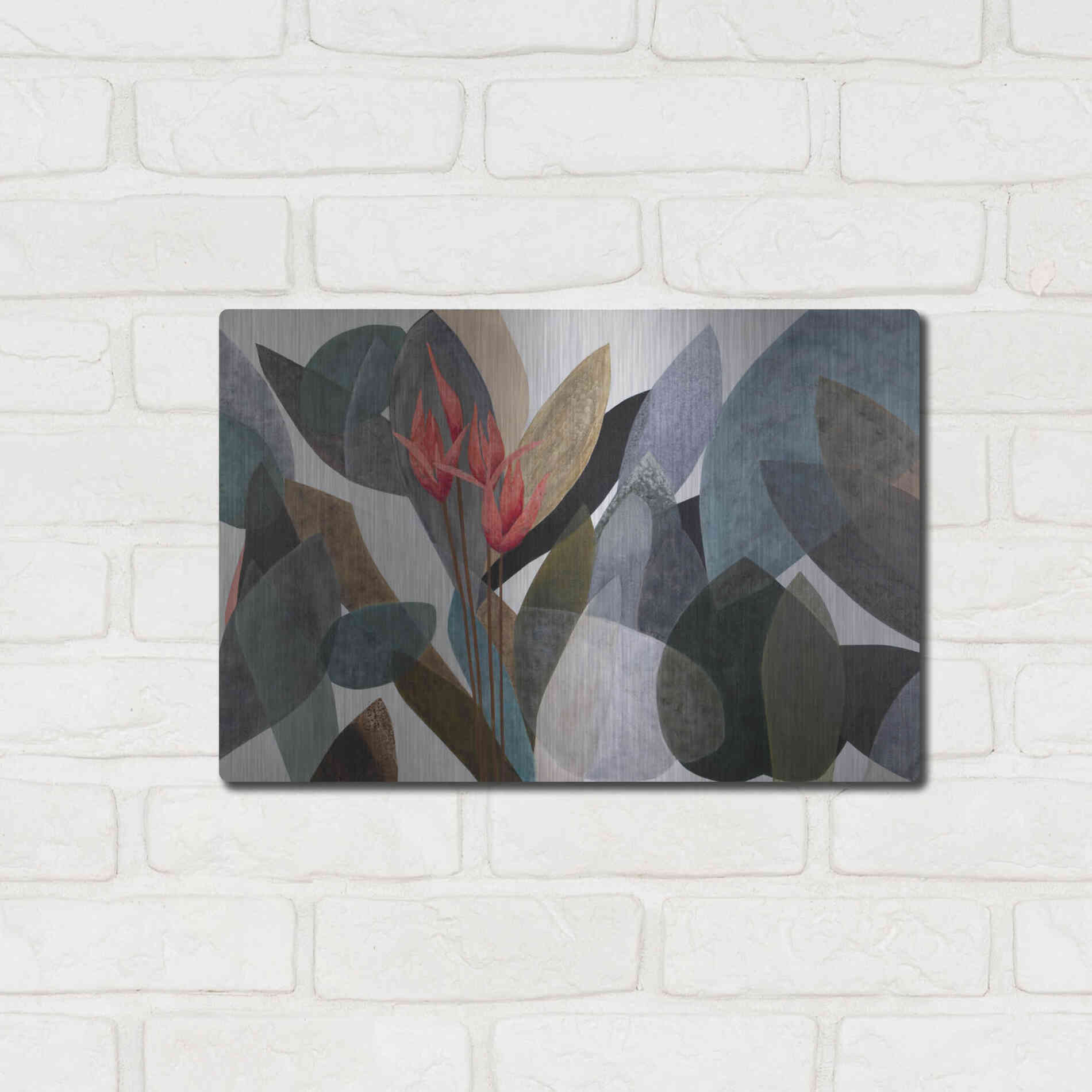 Luxe Metal Art 'Jardin Eterno 1' by Daniela Fedele, Metal Wall Art,16x12