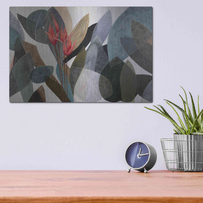 Luxe Metal Art 'Jardin Eterno 1' by Daniela Fedele, Metal Wall Art,16x12