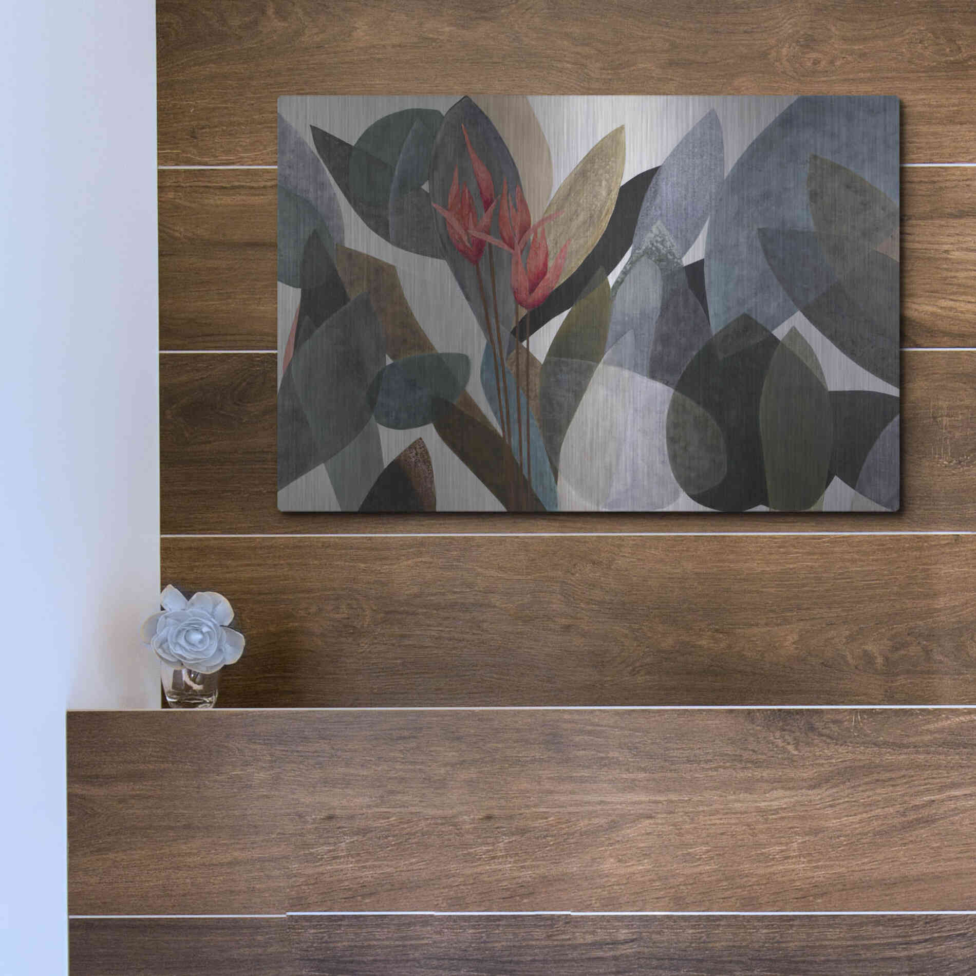 Luxe Metal Art 'Jardin Eterno 1' by Daniela Fedele, Metal Wall Art,16x12