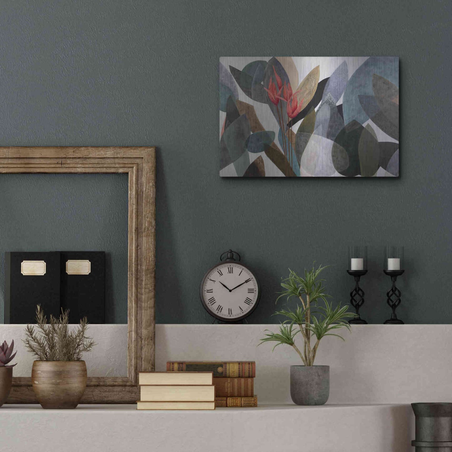 Luxe Metal Art 'Jardin Eterno 1' by Daniela Fedele, Metal Wall Art,16x12