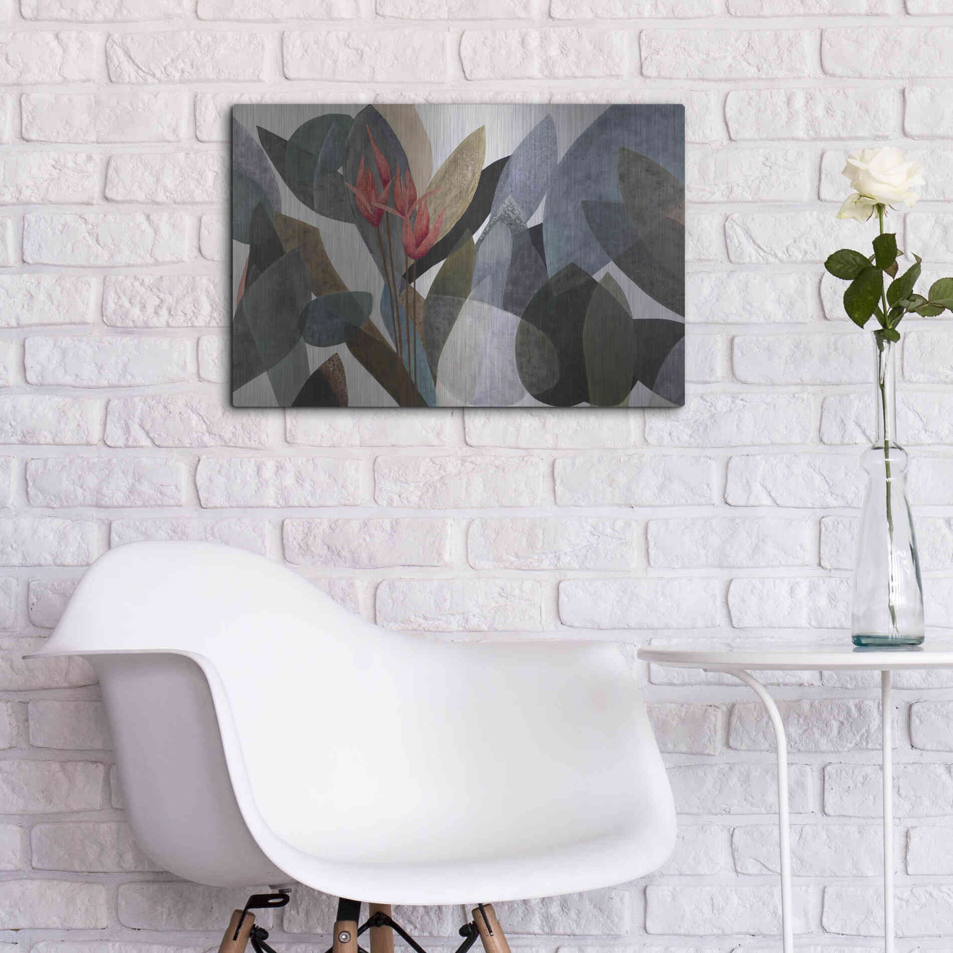 Luxe Metal Art 'Jardin Eterno 1' by Daniela Fedele, Metal Wall Art,24x16