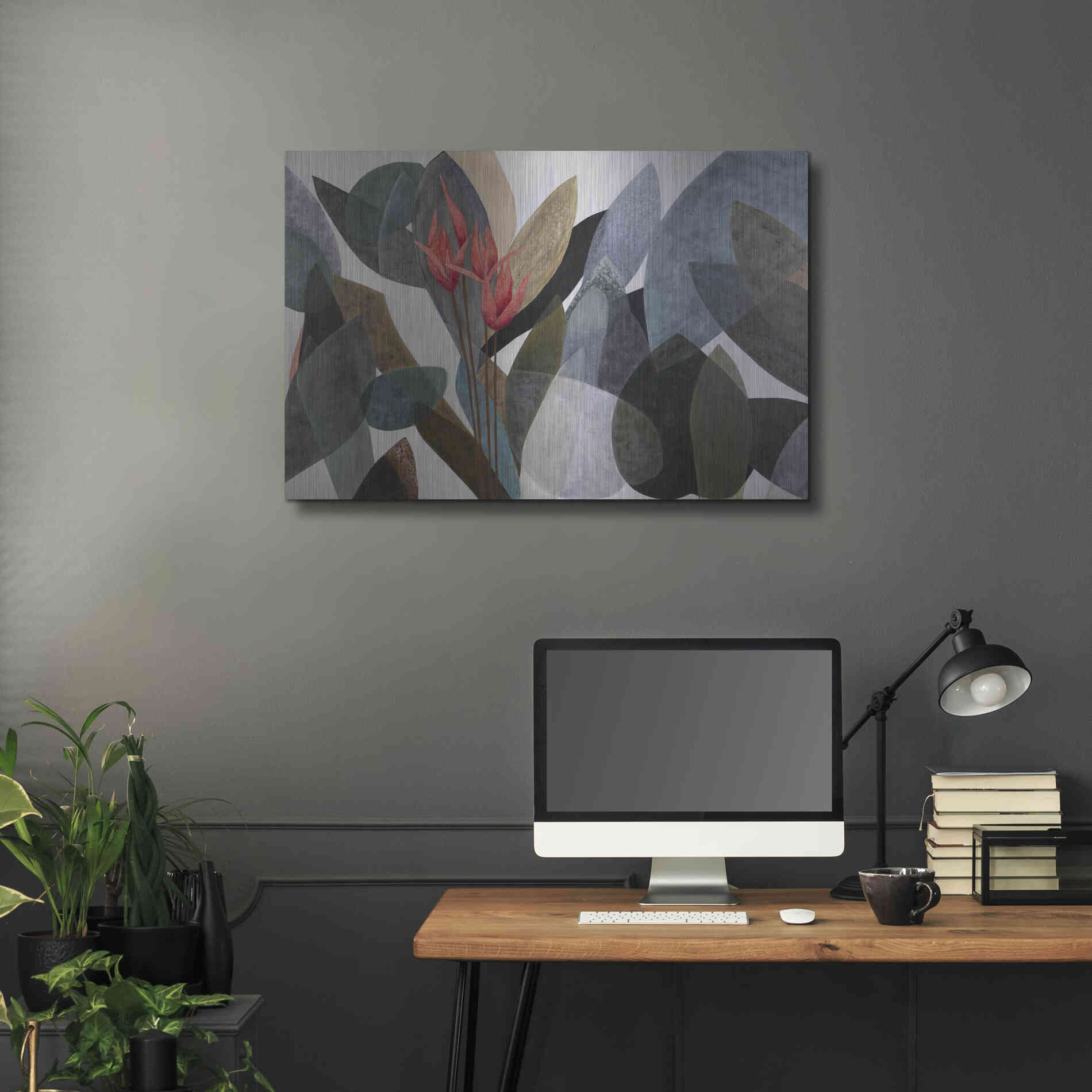 Luxe Metal Art 'Jardin Eterno 1' by Daniela Fedele, Metal Wall Art,36x24
