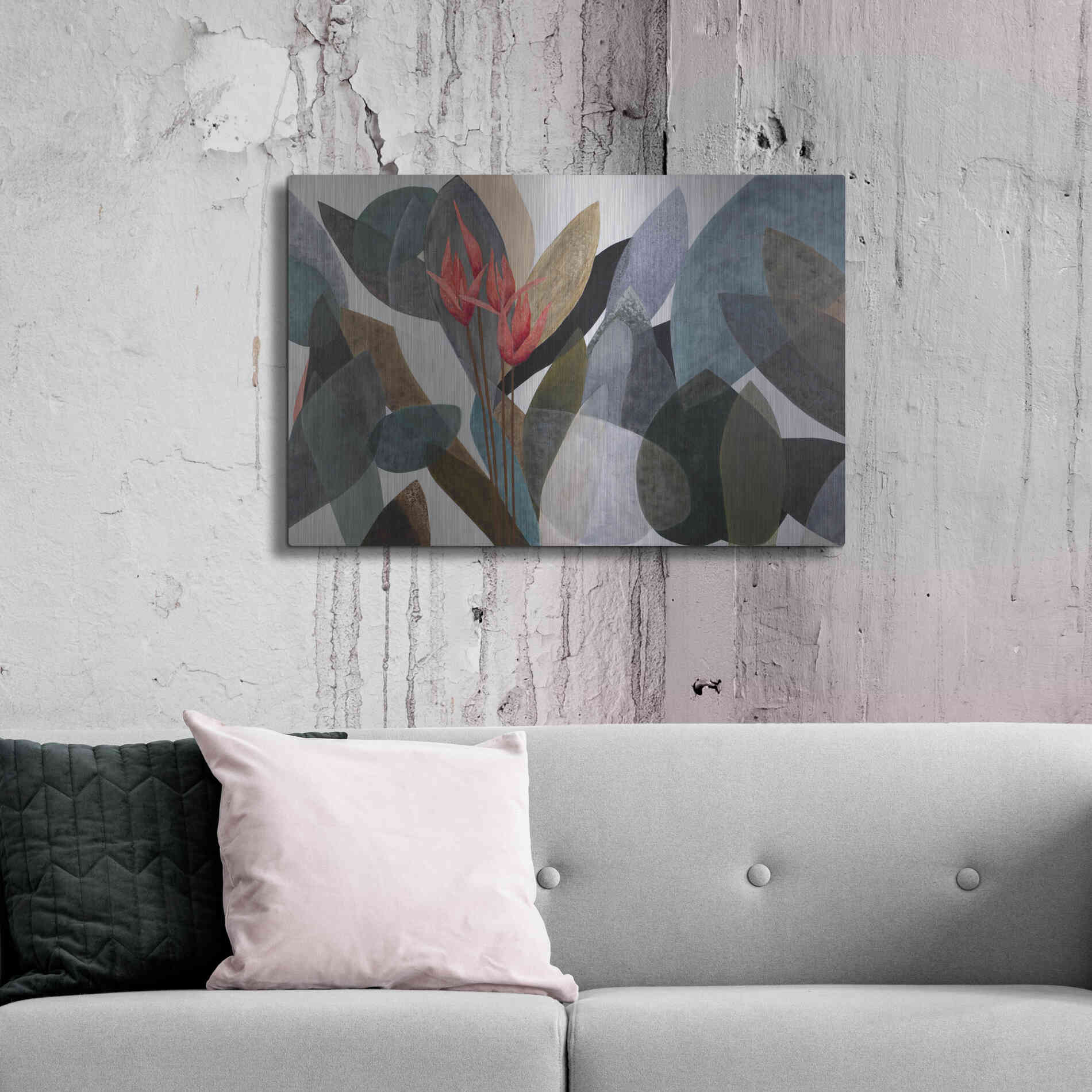 Luxe Metal Art 'Jardin Eterno 1' by Daniela Fedele, Metal Wall Art,36x24