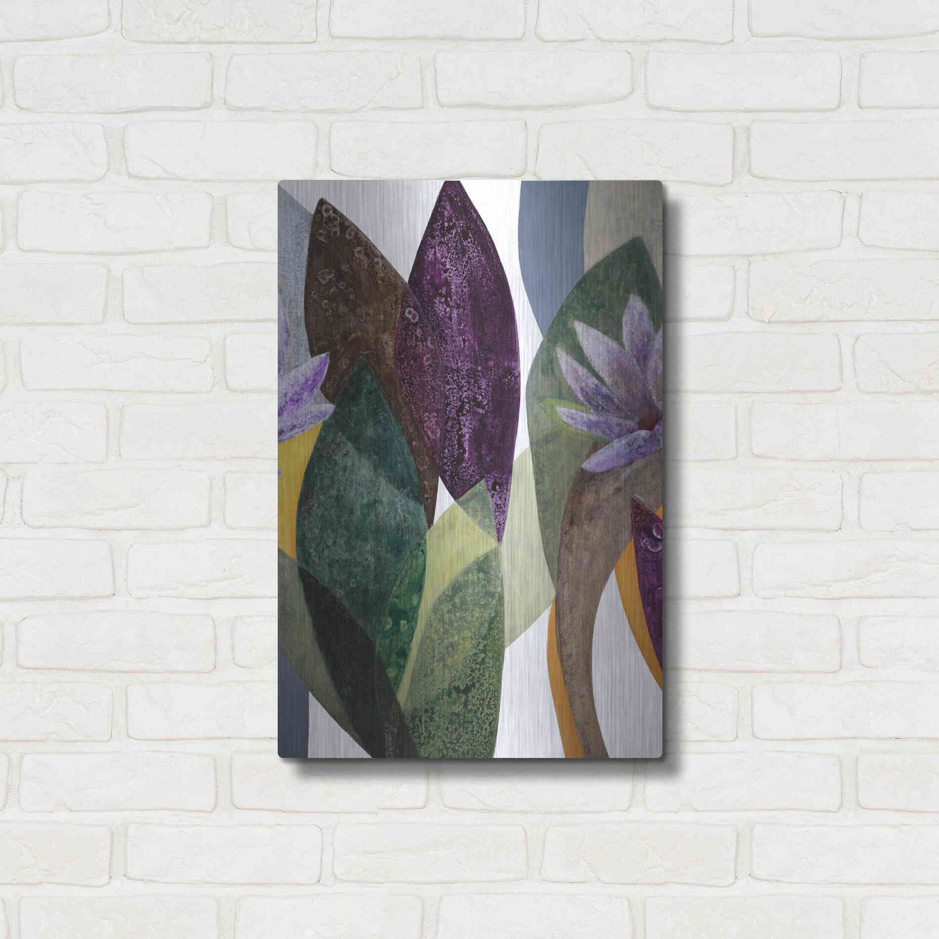 Luxe Metal Art 'Jardin Eterno 3' by Daniela Fedele, Metal Wall Art,16x24