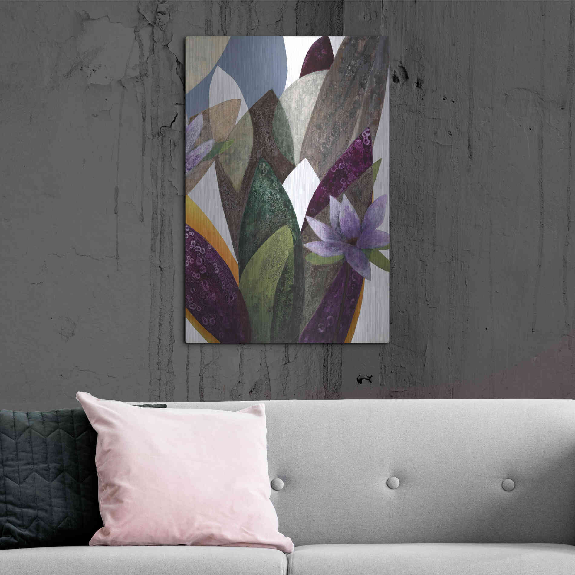 Luxe Metal Art 'Jardin Eterno 4' by Daniela Fedele, Metal Wall Art,24x36