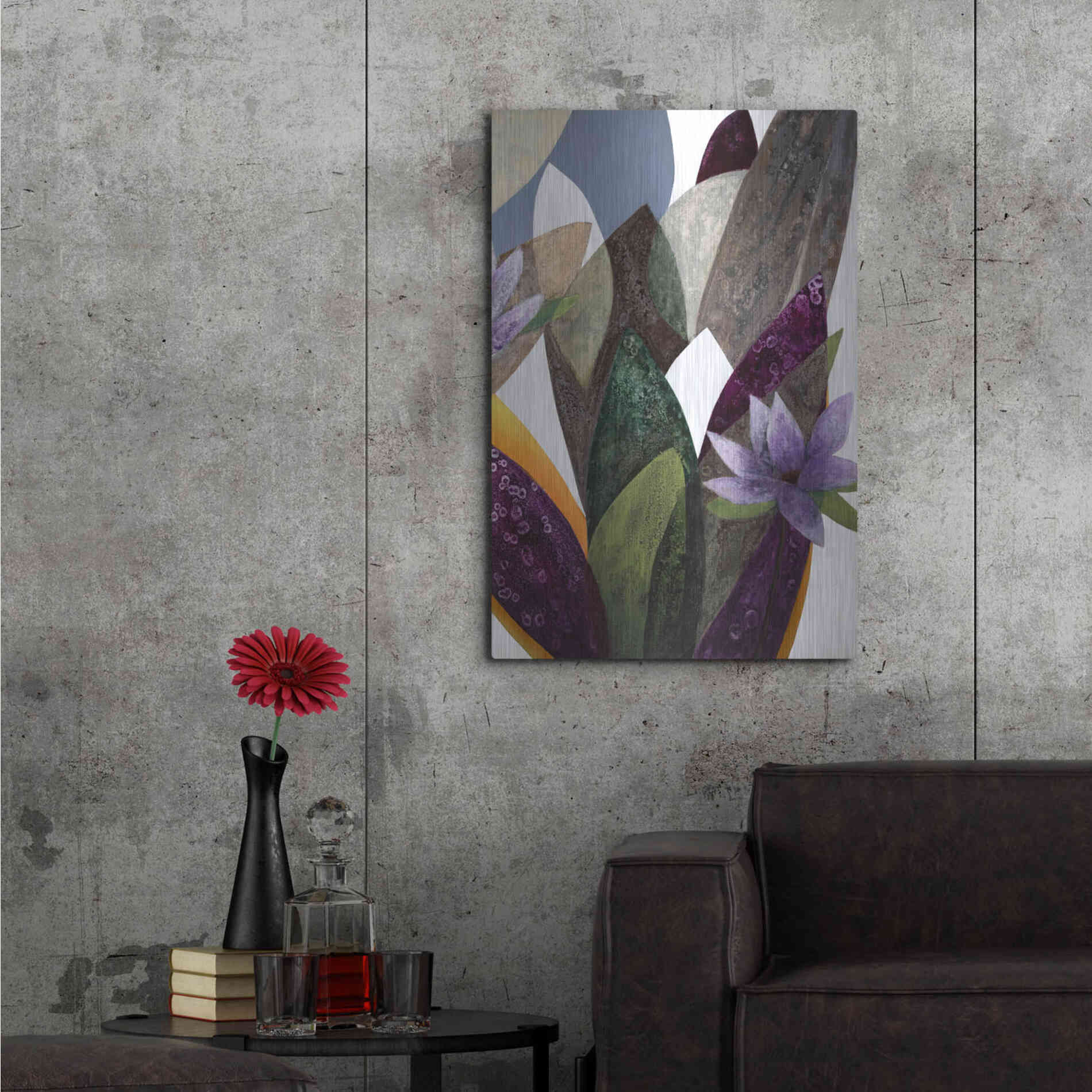 Luxe Metal Art 'Jardin Eterno 4' by Daniela Fedele, Metal Wall Art,24x36