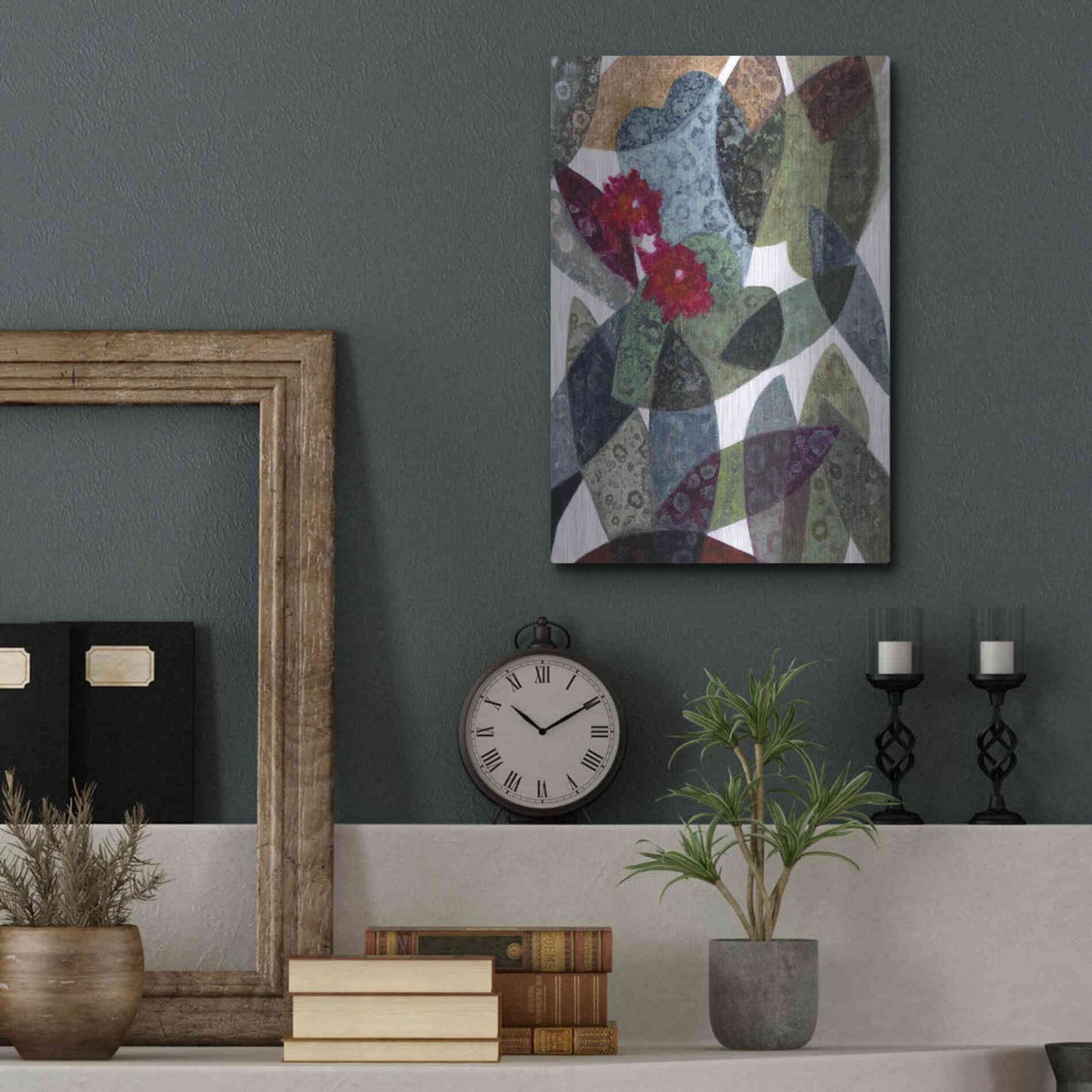 Luxe Metal Art 'Lychnis' by Daniela Fedele, Metal Wall Art,12x16