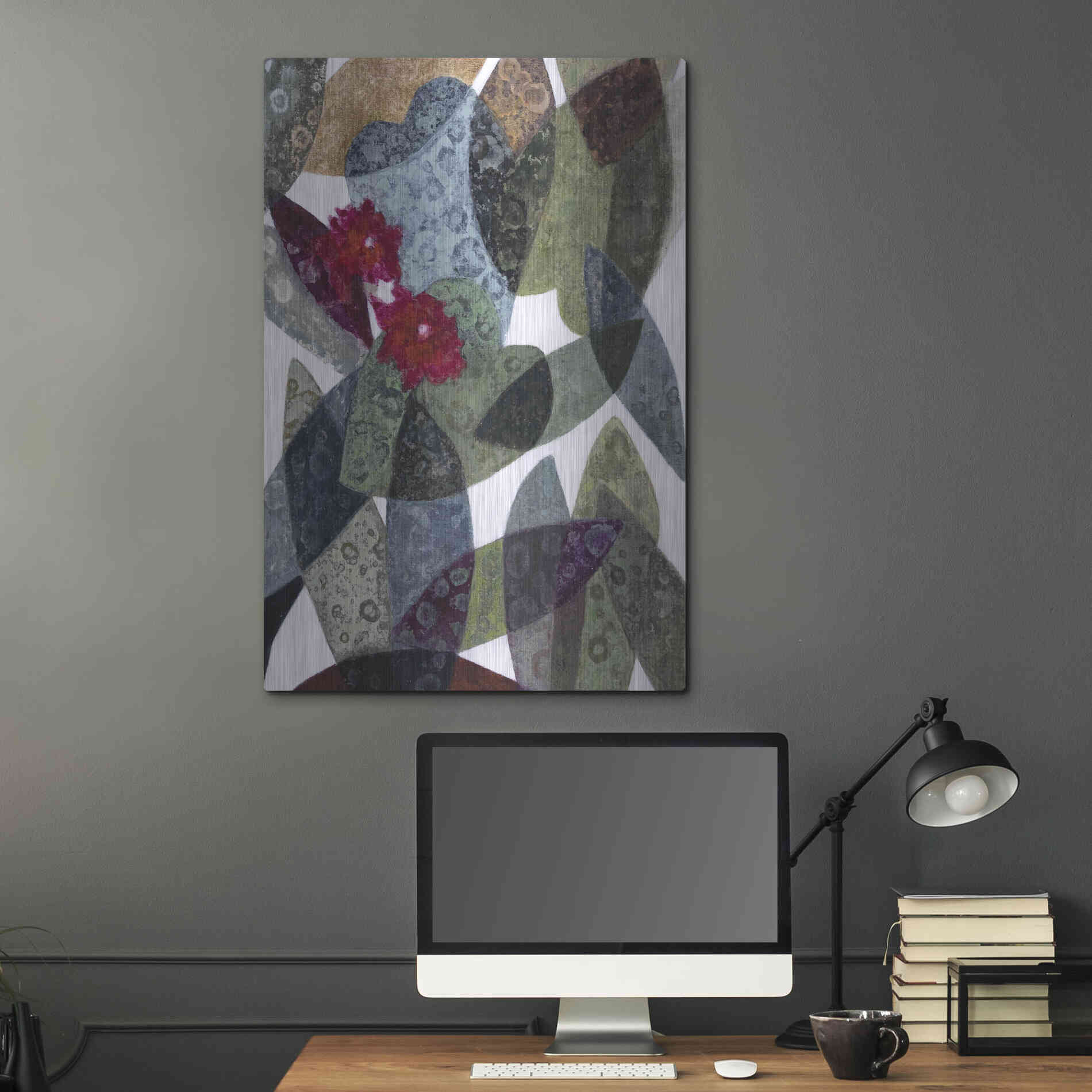 Luxe Metal Art 'Lychnis' by Daniela Fedele, Metal Wall Art,24x36