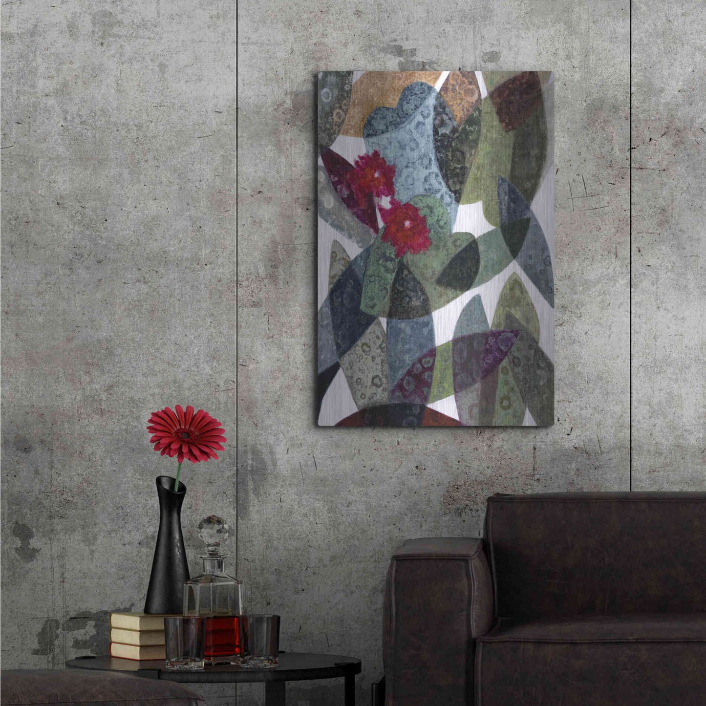 Luxe Metal Art 'Lychnis' by Daniela Fedele, Metal Wall Art,24x36