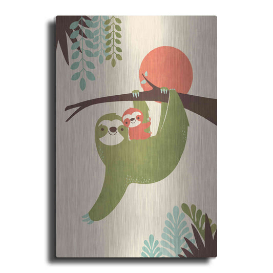 Luxe Metal Art 'Mama Sloth' by Jay Fleck, Metal Wall Art