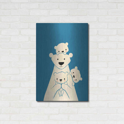 Luxe Metal Art 'Papa Bear' by Jay Fleck, Metal Wall Art,24x36