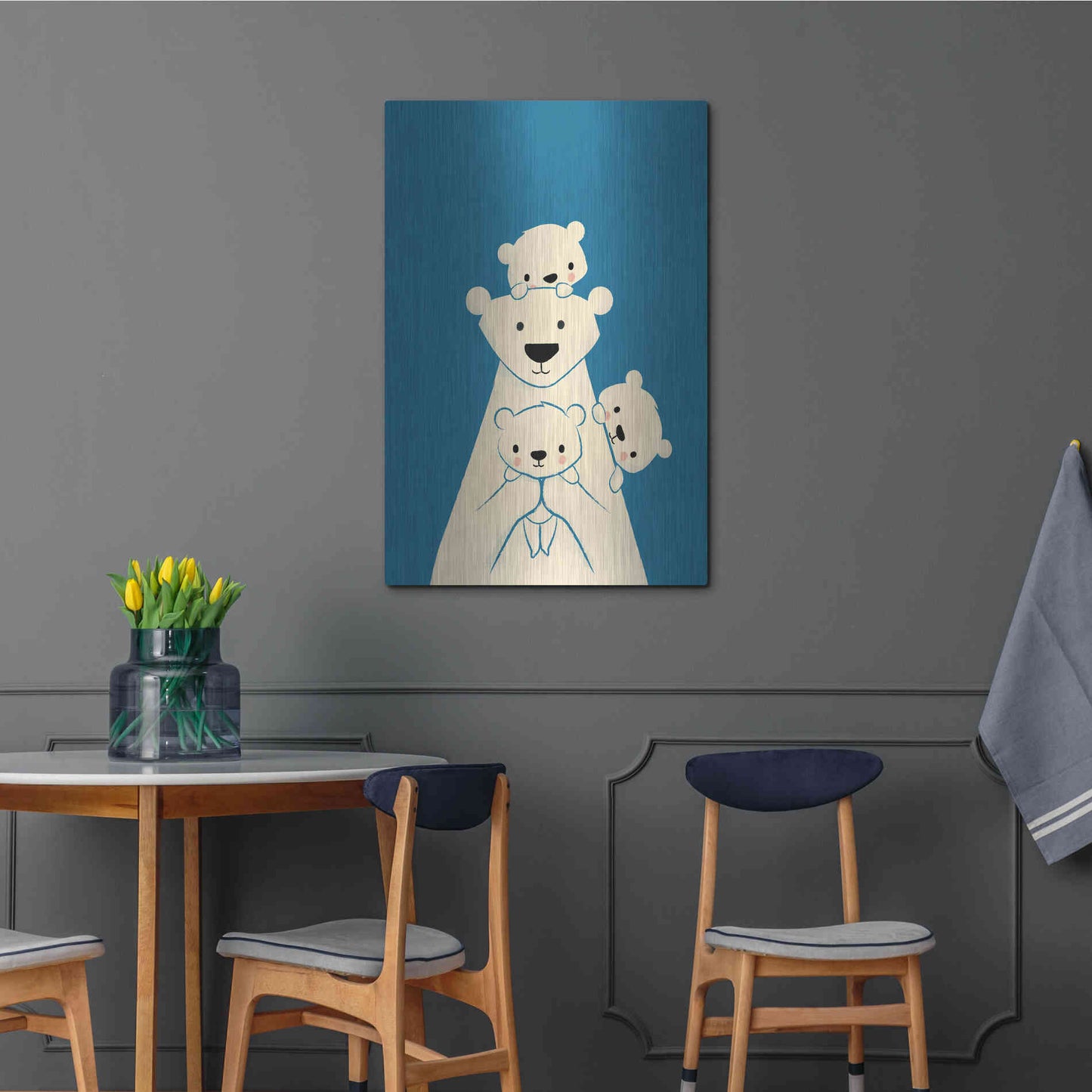 Luxe Metal Art 'Papa Bear' by Jay Fleck, Metal Wall Art,24x36