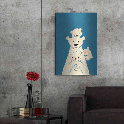 Luxe Metal Art 'Papa Bear' by Jay Fleck, Metal Wall Art,24x36