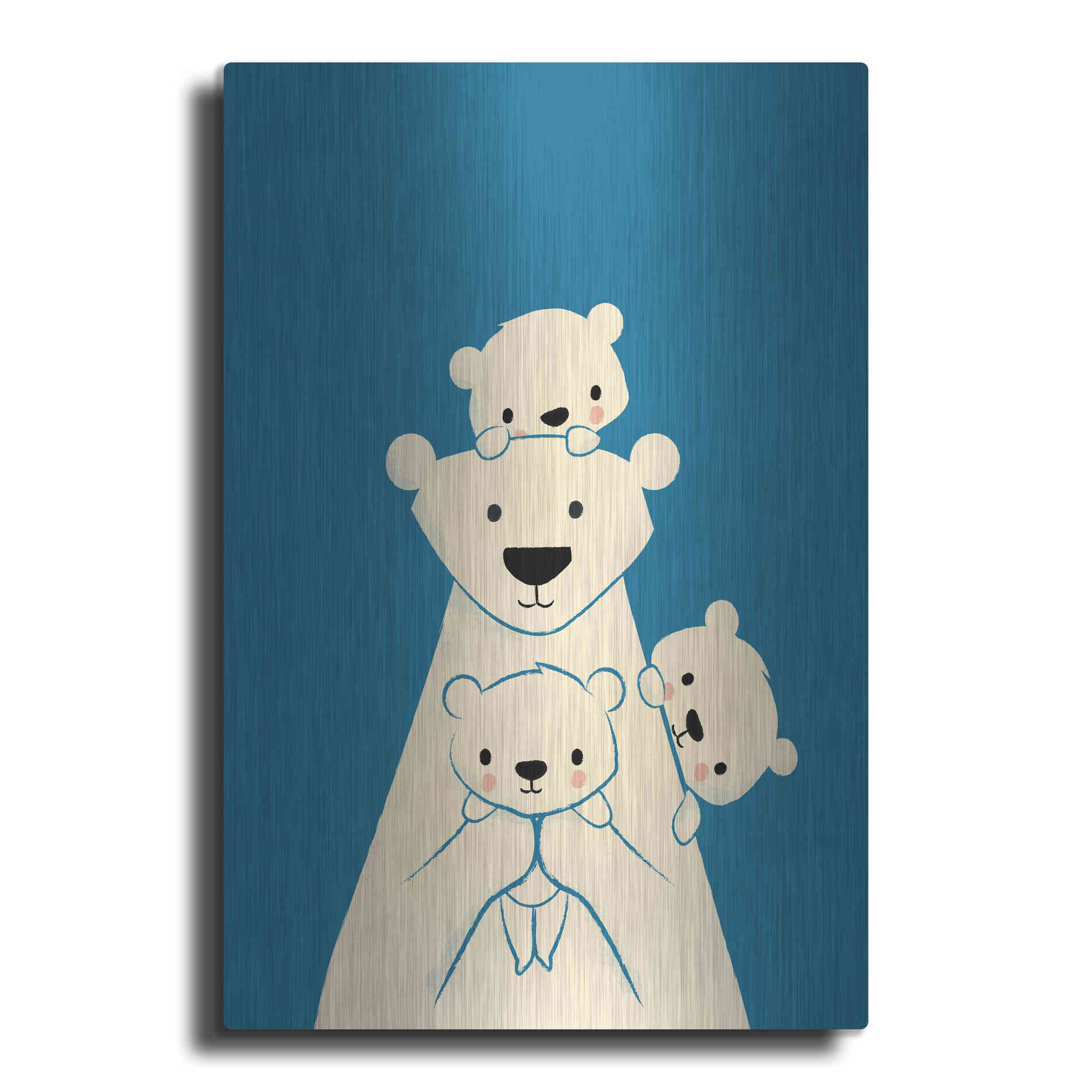 Luxe Metal Art 'Papa Bear' by Jay Fleck, Metal Wall Art