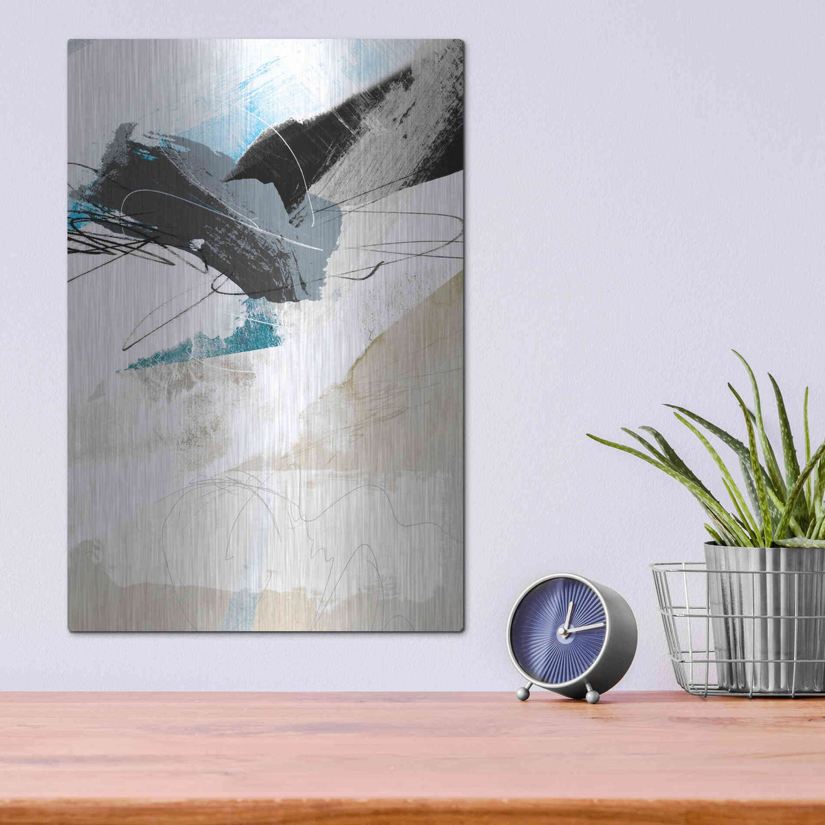 Luxe Metal Art 'Fork in the Road 1' by Louis Duncan-He, Metal Wall Art,12x16