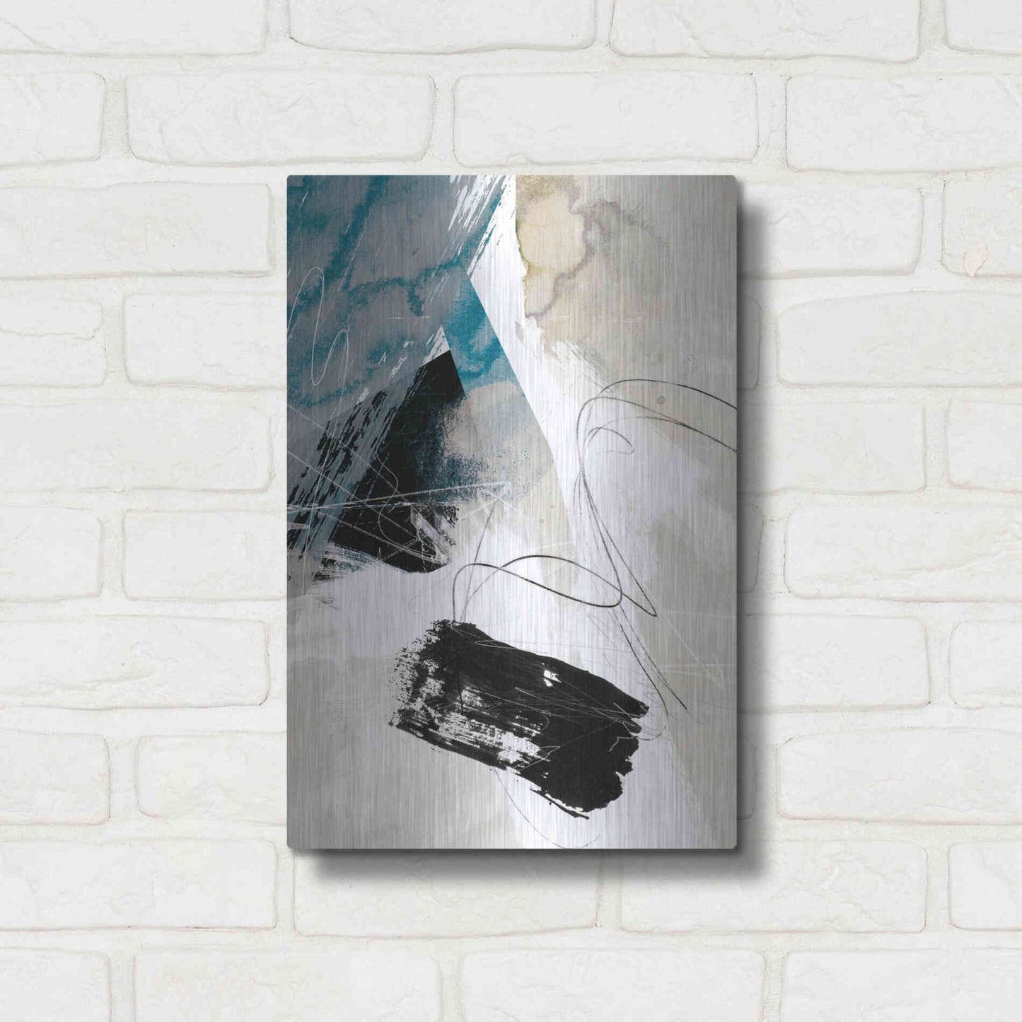 Luxe Metal Art 'Fork in the Road 2' by Louis Duncan-He, Metal Wall Art,12x16