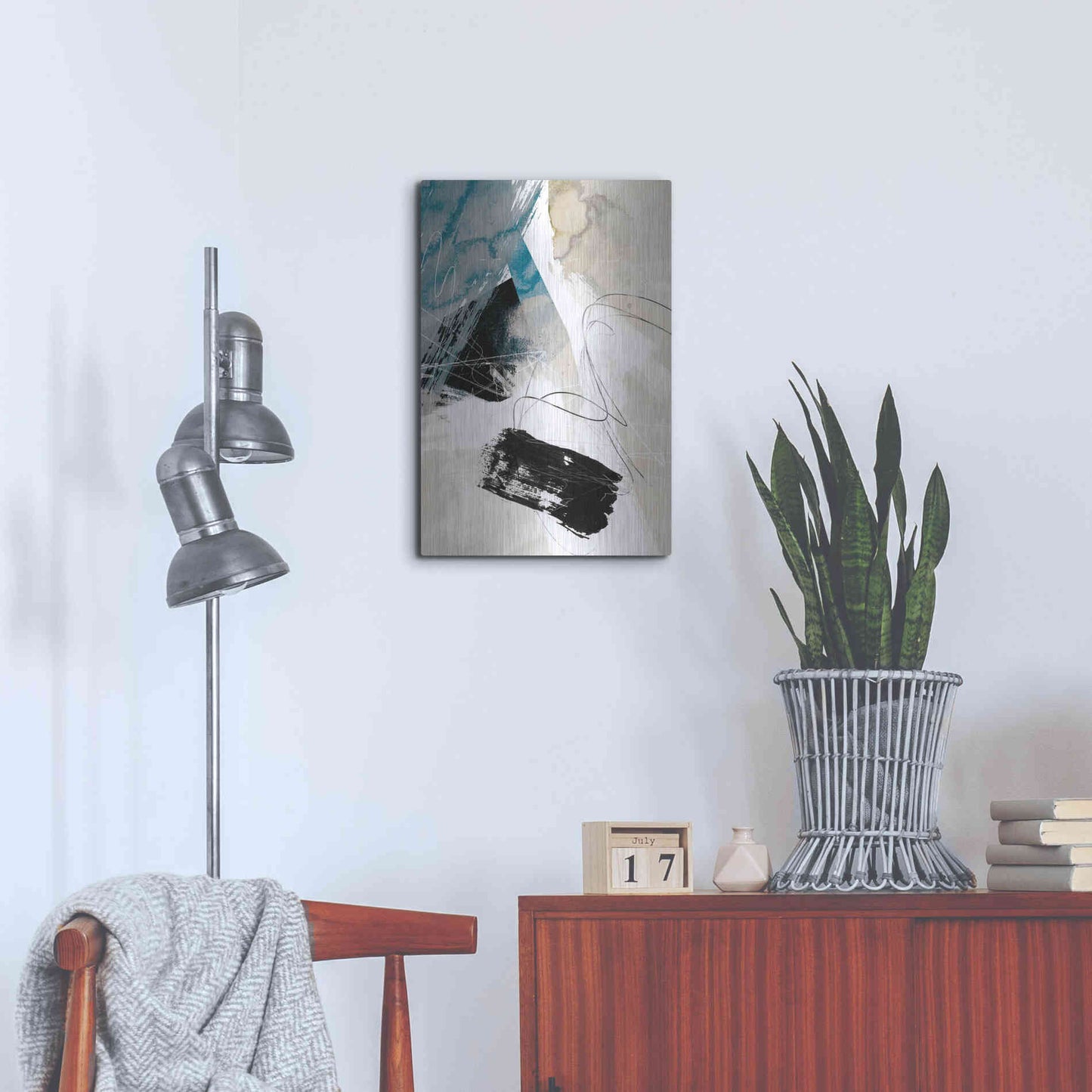 Luxe Metal Art 'Fork in the Road 2' by Louis Duncan-He, Metal Wall Art,16x24