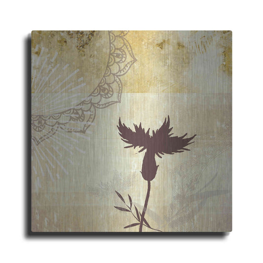 Luxe Metal Art 'Golden Henna Breeze 2' by Louis Duncan-He, Metal Wall Art
