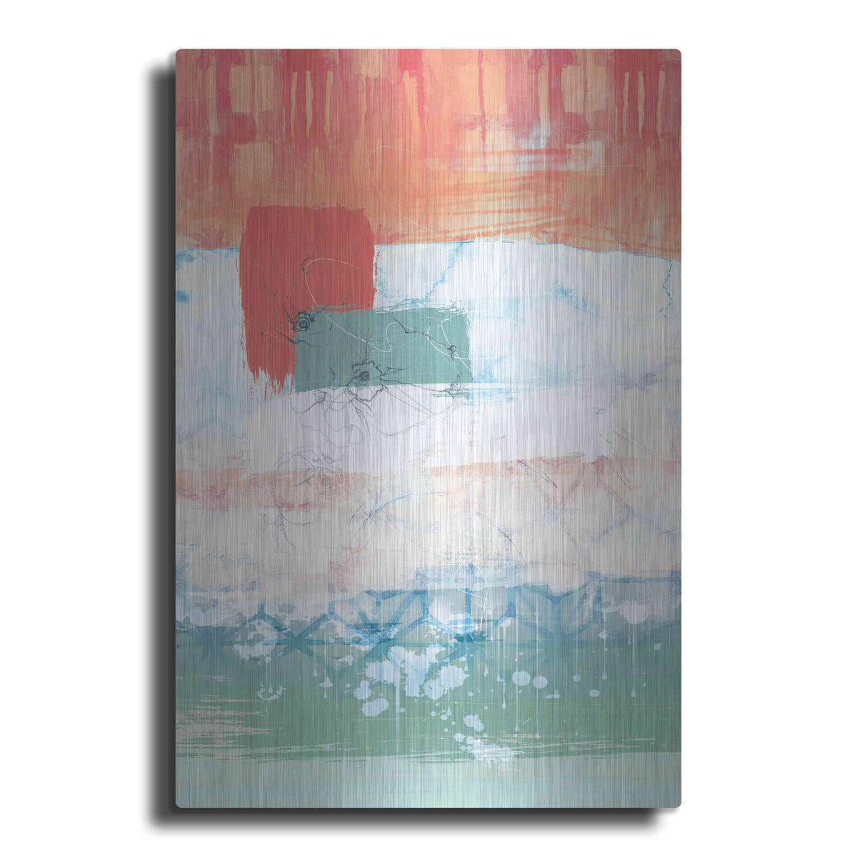 Luxe Metal Art 'Unexpected Bloom No. 2' by Louis Duncan-He, Metal Wall Art