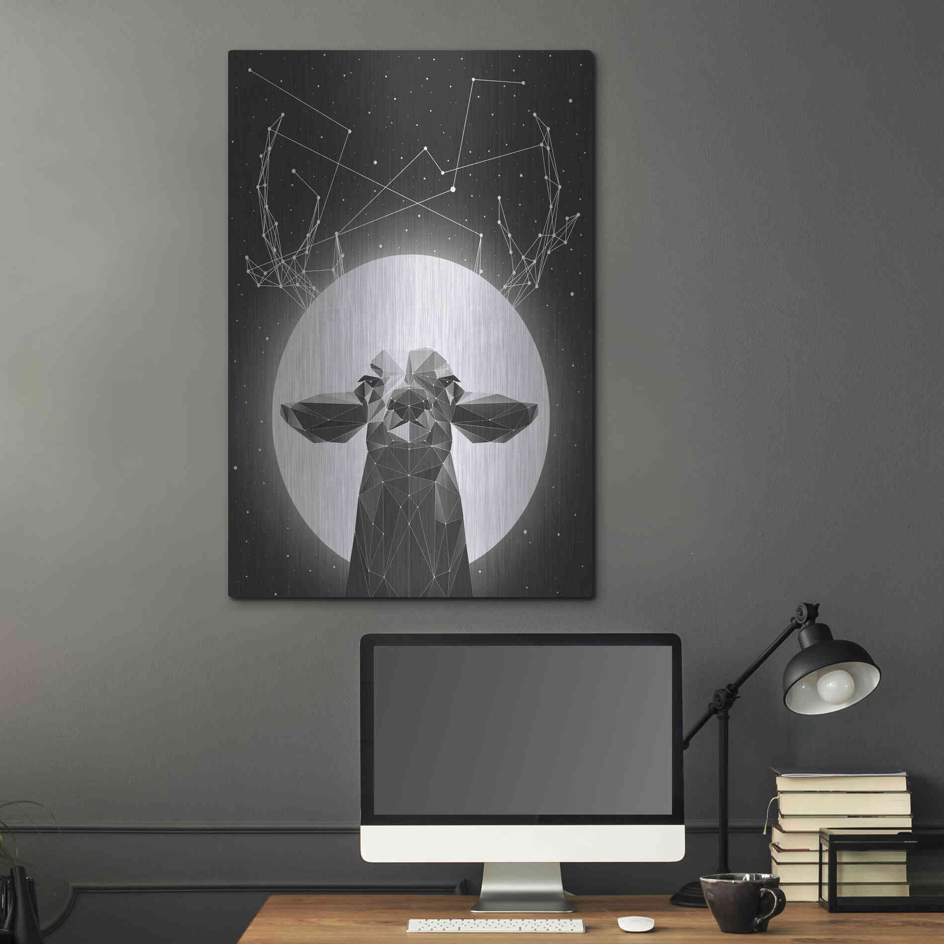 Luxe Metal Art 'Banyon Deer' by Davies Babies, Metal Wall Art,24x36