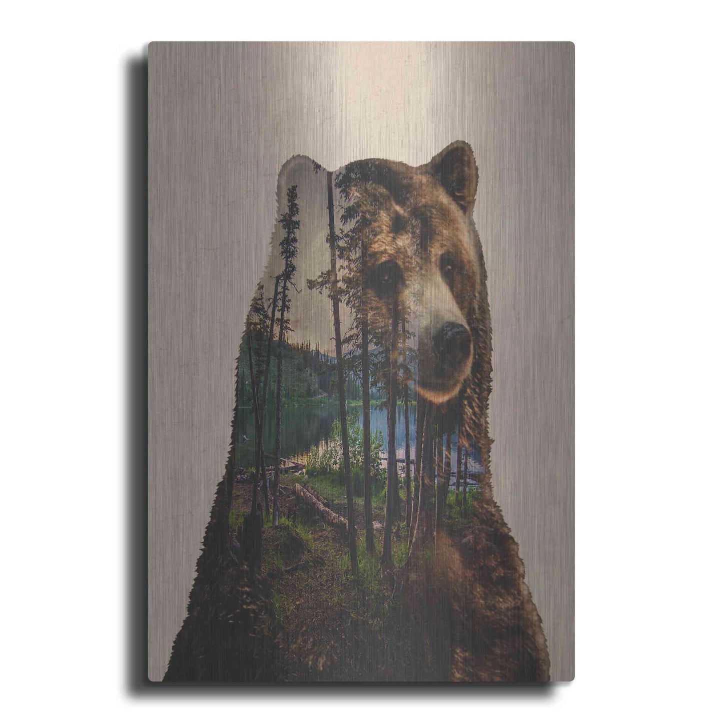 Luxe Metal Art 'Bear Lake' by Davies Babies, Metal Wall Art