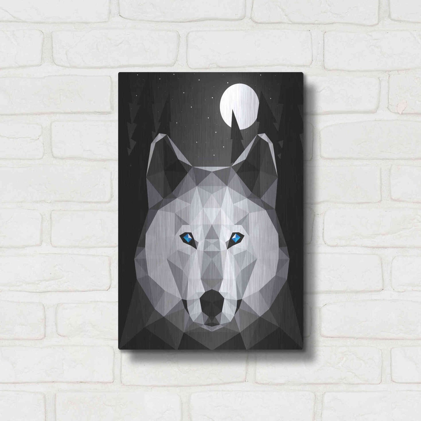 Luxe Metal Art 'Tundra Wolf' by Davies Babies, Metal Wall Art,12x16