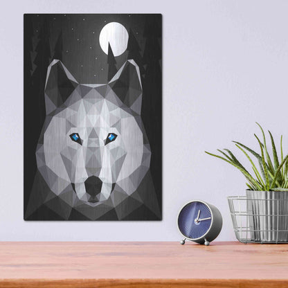 Luxe Metal Art 'Tundra Wolf' by Davies Babies, Metal Wall Art,12x16