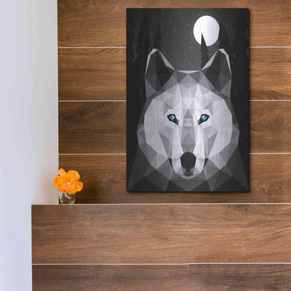 Luxe Metal Art 'Tundra Wolf' by Davies Babies, Metal Wall Art,12x16