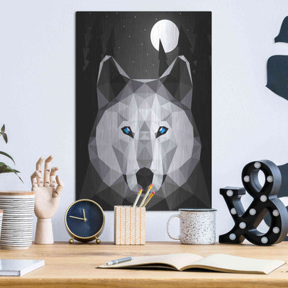 Luxe Metal Art 'Tundra Wolf' by Davies Babies, Metal Wall Art,12x16