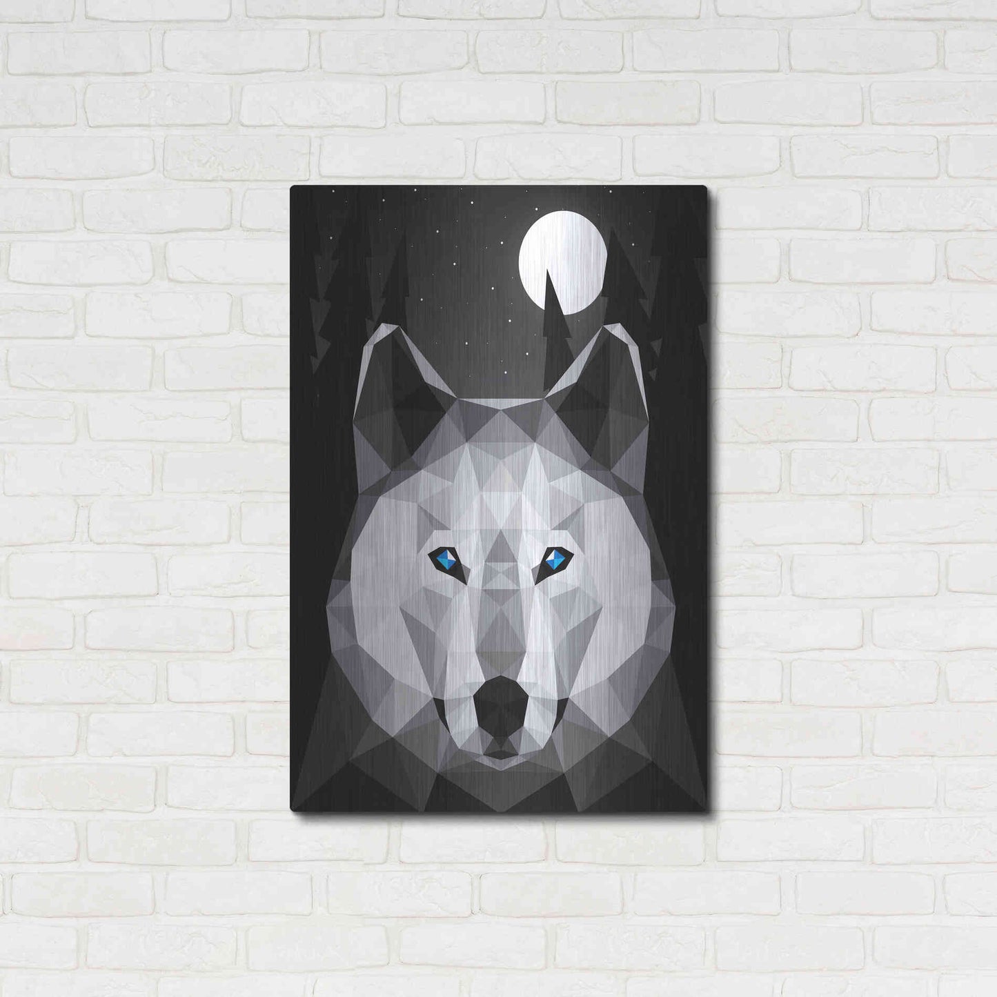 Luxe Metal Art 'Tundra Wolf' by Davies Babies, Metal Wall Art,24x36