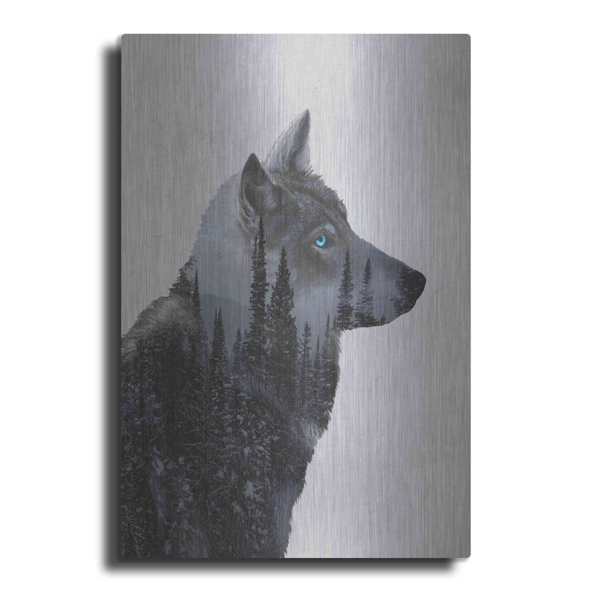 Luxe Metal Art 'Winter Wolf' by Davies Babies, Metal Wall Art