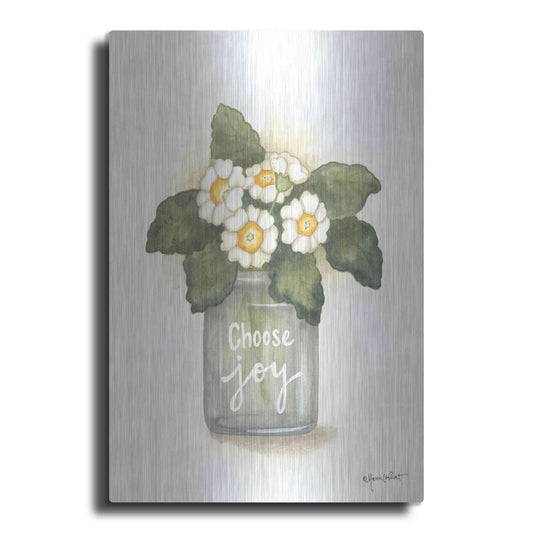 Luxe Metal Art 'Choose Joy Primrose' by Annie LaPoint, Metal Wall Art