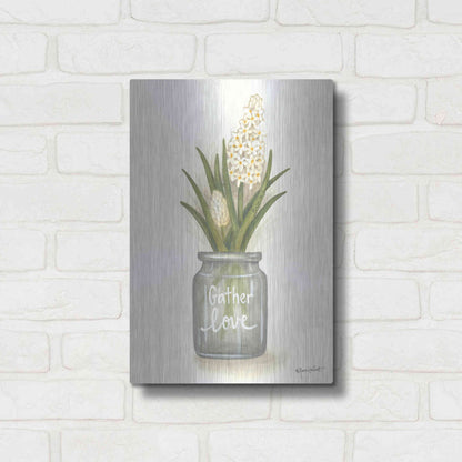 Luxe Metal Art 'Gather Love Hyacinth' by Annie LaPoint, Metal Wall Art,12x16