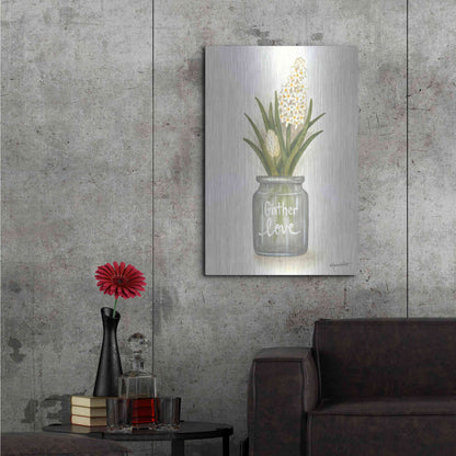 Luxe Metal Art 'Gather Love Hyacinth' by Annie LaPoint, Metal Wall Art,24x36