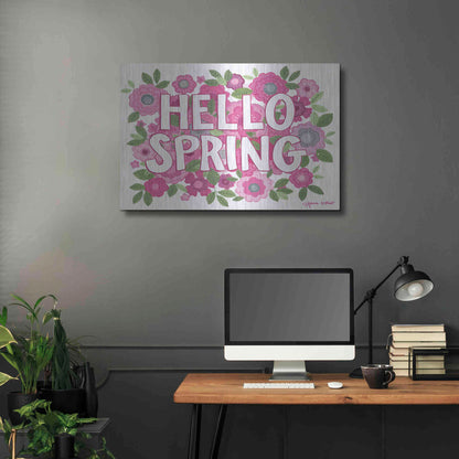 Luxe Metal Art 'Hello Spring' by Annie LaPoint, Metal Wall Art,36x24