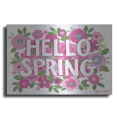 Luxe Metal Art 'Hello Spring' by Annie LaPoint, Metal Wall Art