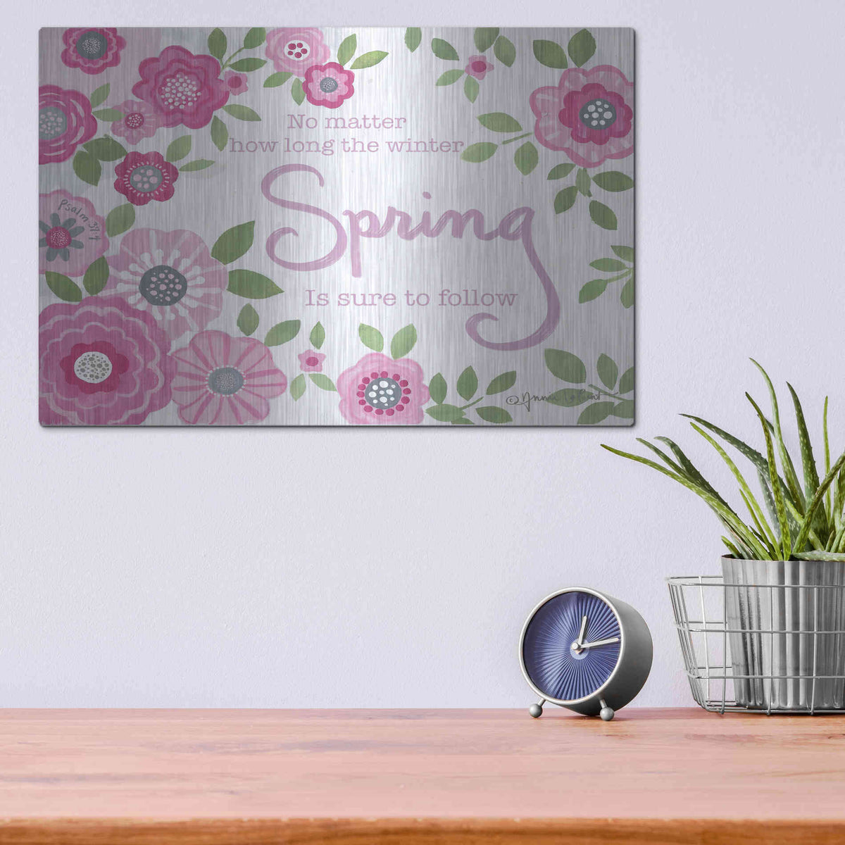 Luxe Metal Art 'Spring After Winter' by Annie LaPoint, Metal Wall Art,16x12