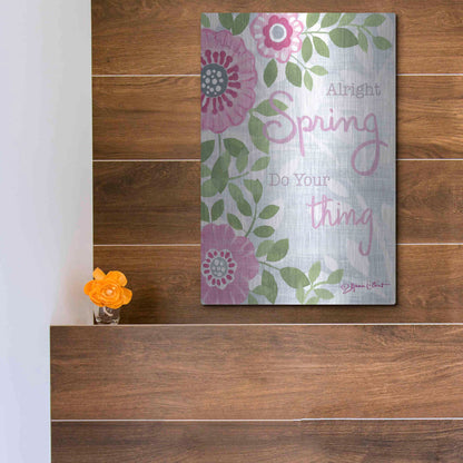 Luxe Metal Art 'Spring Do Your Thing' by Annie LaPoint, Metal Wall Art,12x16