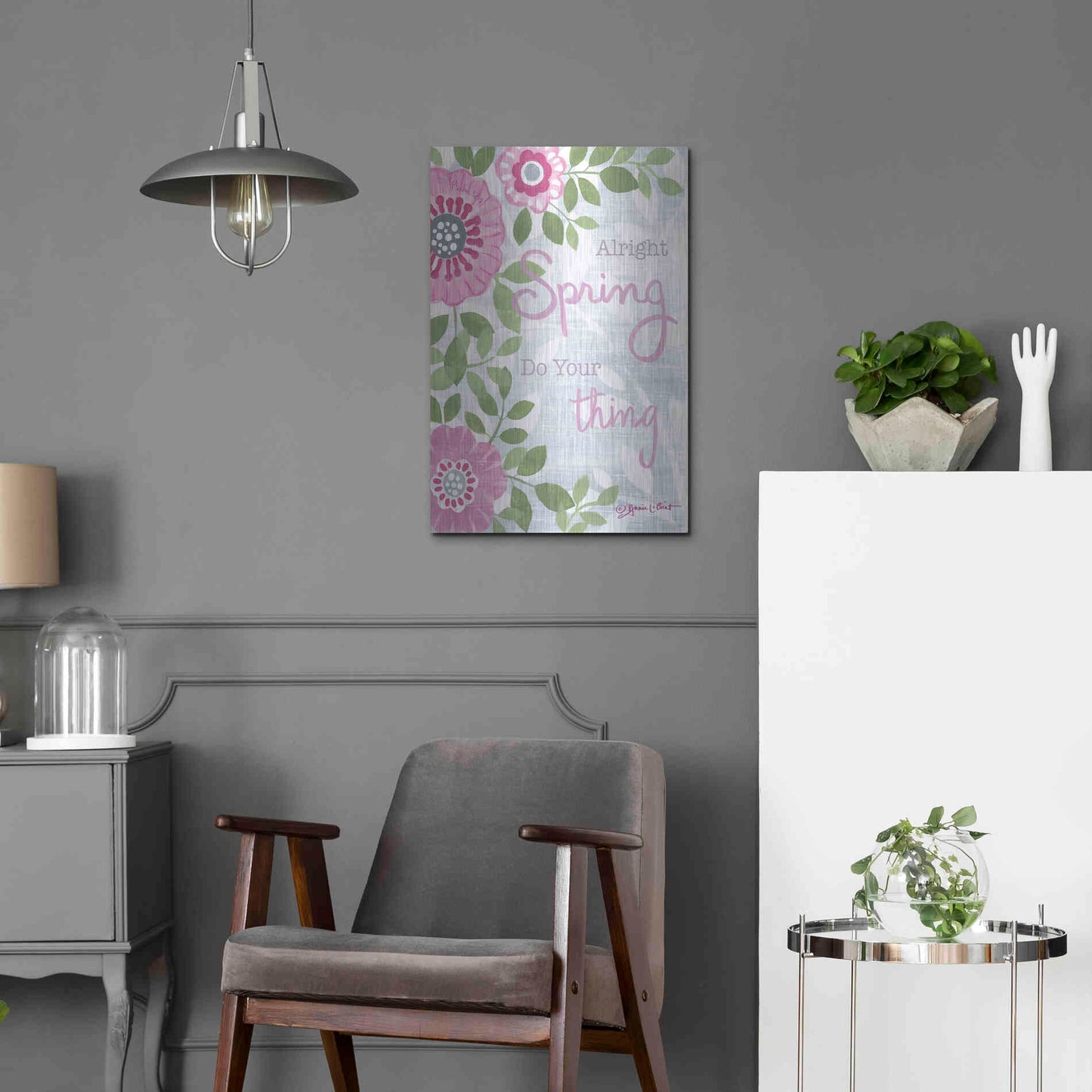 Luxe Metal Art 'Spring Do Your Thing' by Annie LaPoint, Metal Wall Art,16x24