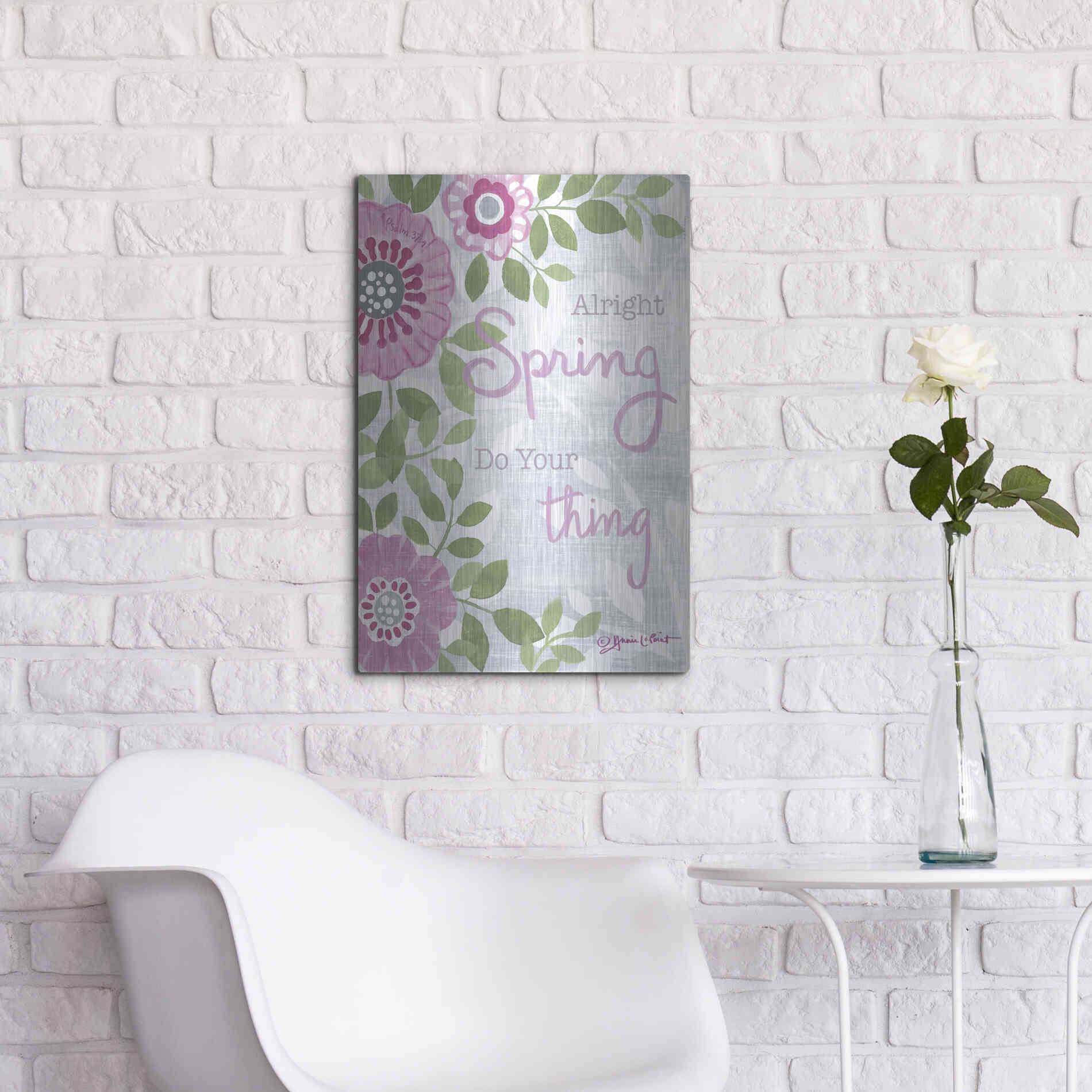 Luxe Metal Art 'Spring Do Your Thing' by Annie LaPoint, Metal Wall Art,16x24