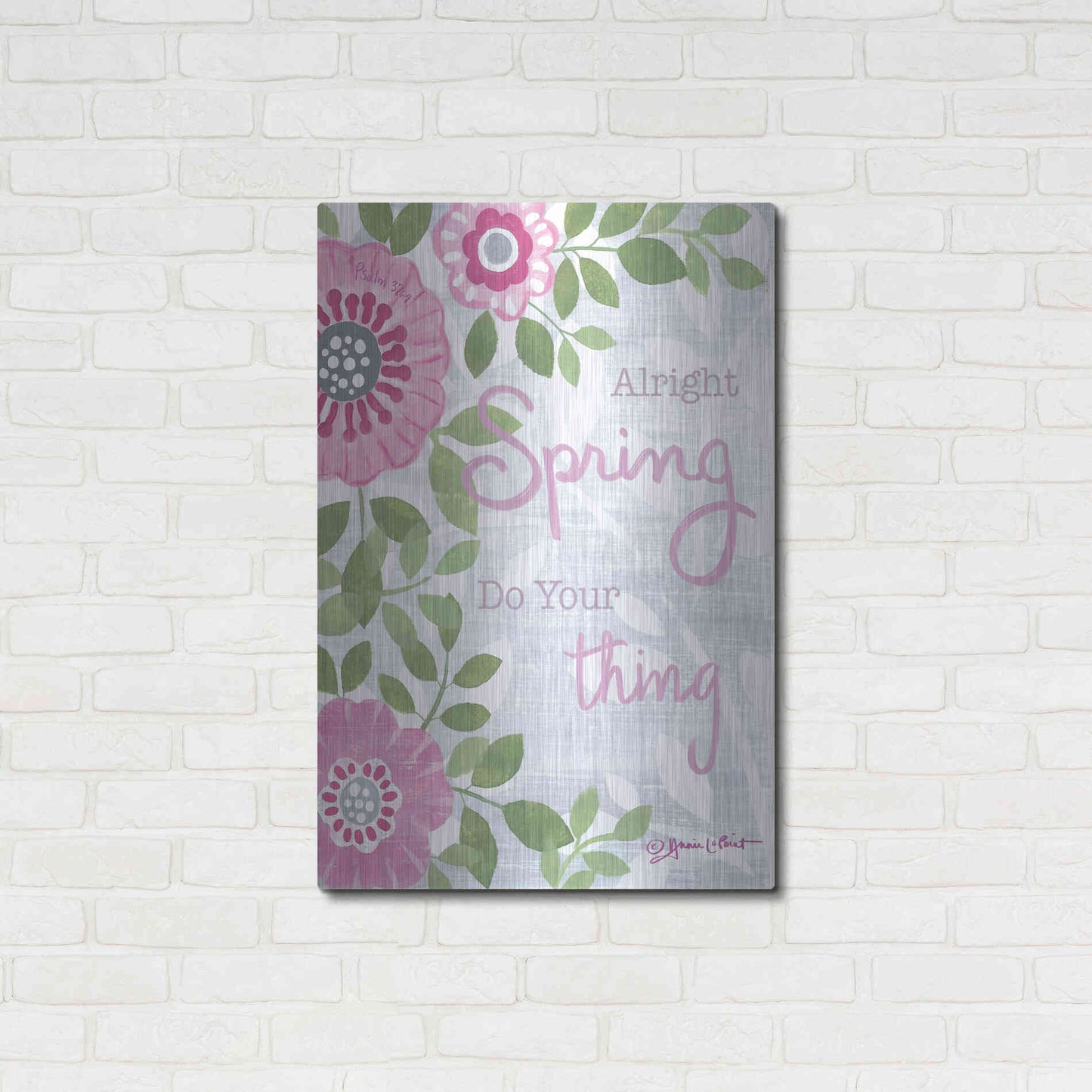 Luxe Metal Art 'Spring Do Your Thing' by Annie LaPoint, Metal Wall Art,24x36