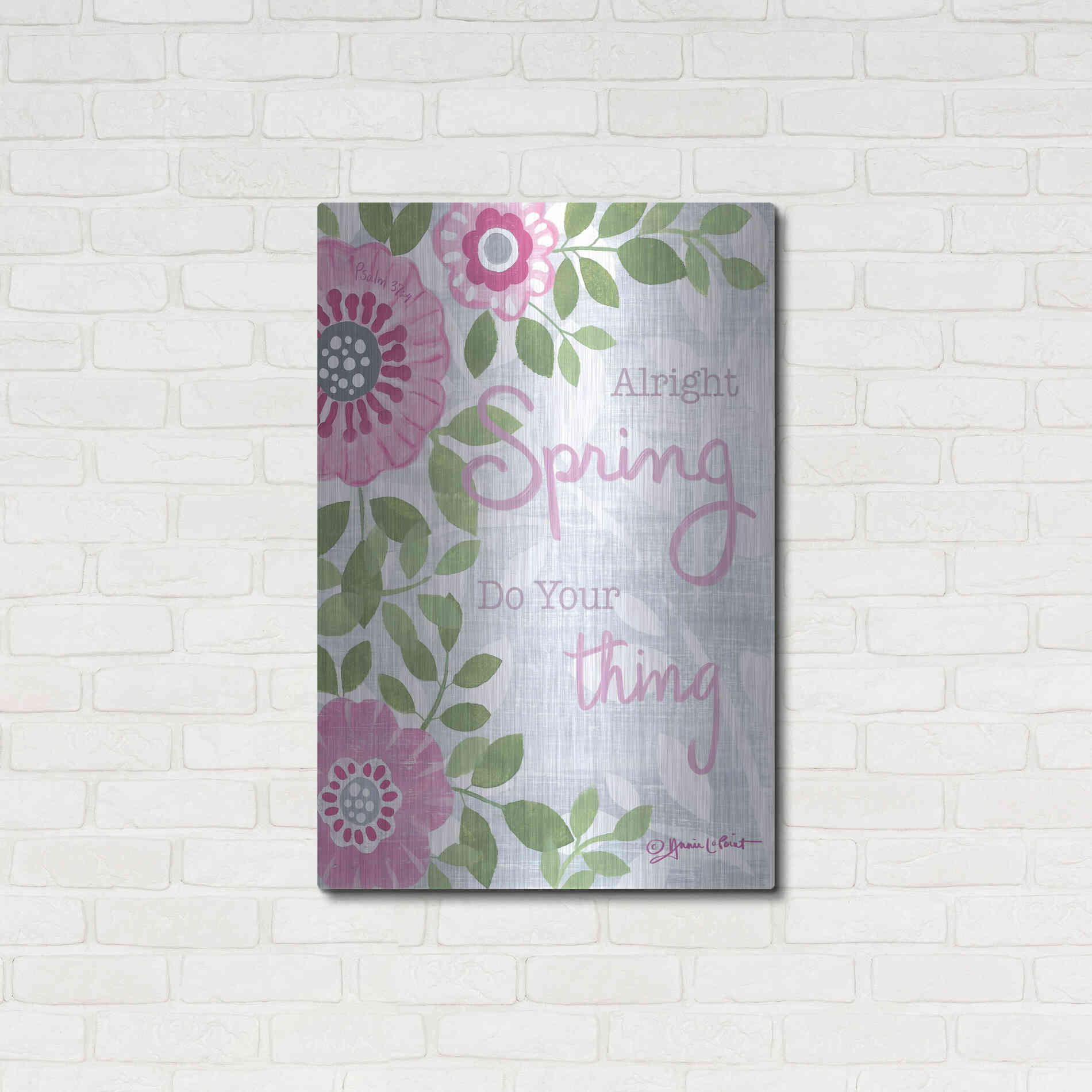 Luxe Metal Art 'Spring Do Your Thing' by Annie LaPoint, Metal Wall Art,24x36