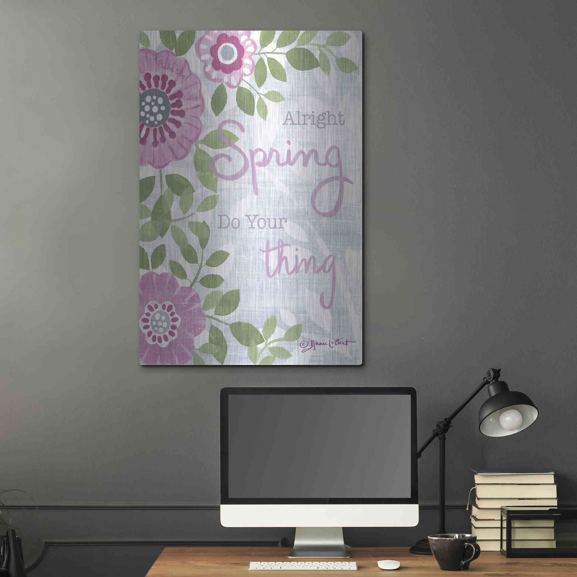 Luxe Metal Art 'Spring Do Your Thing' by Annie LaPoint, Metal Wall Art,24x36