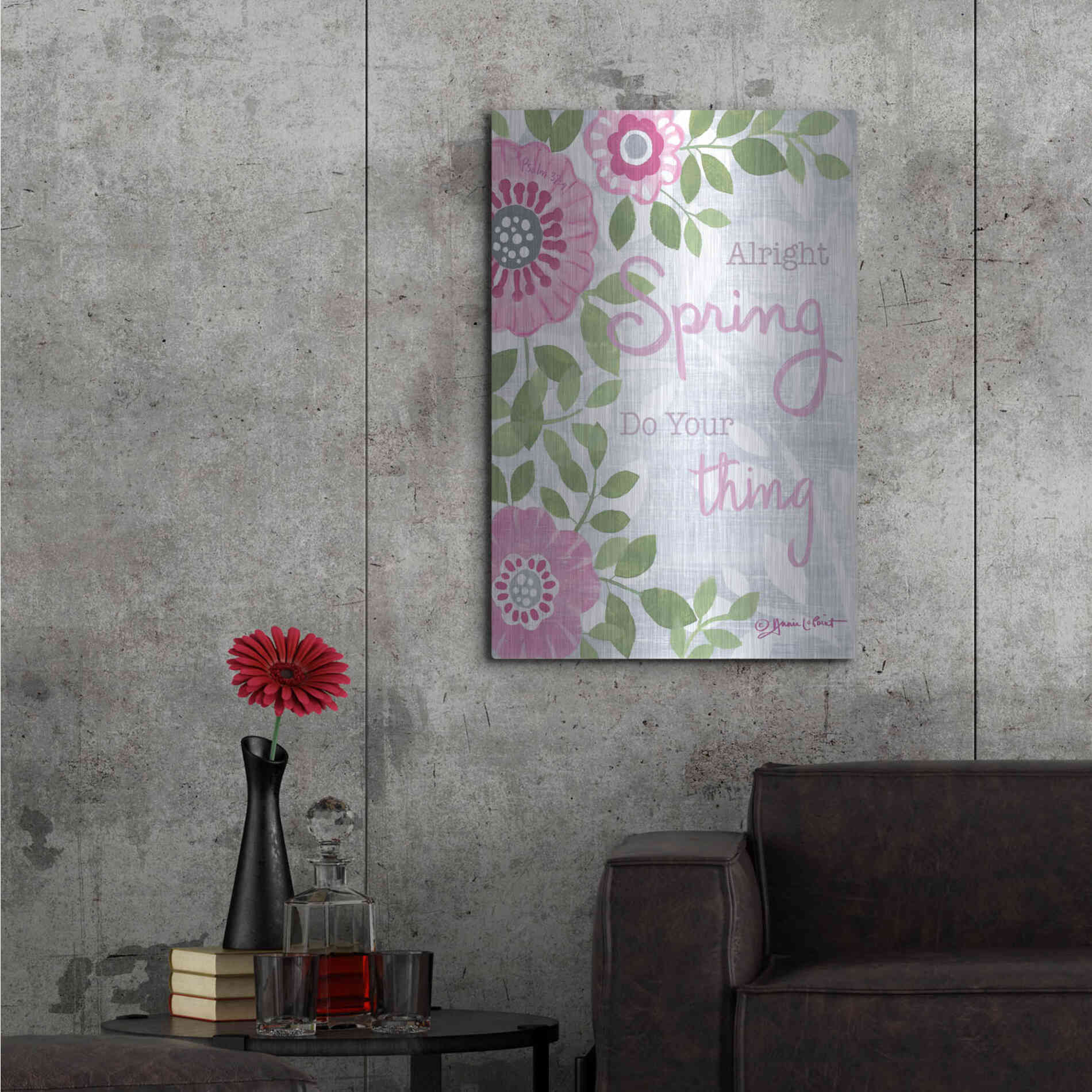 Luxe Metal Art 'Spring Do Your Thing' by Annie LaPoint, Metal Wall Art,24x36